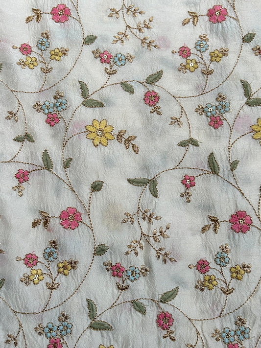 Slub Silk Embroidery